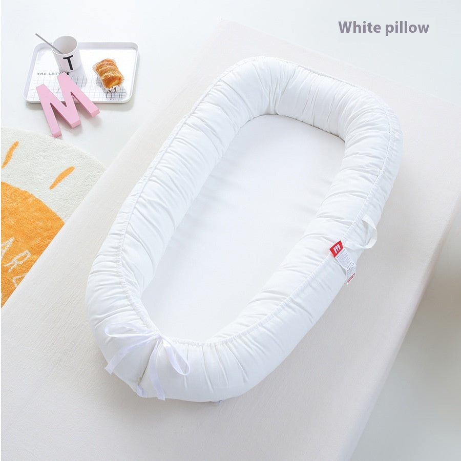 Ins Corée du Sud Portable Baby Bed In Bed Coton Couleur solide