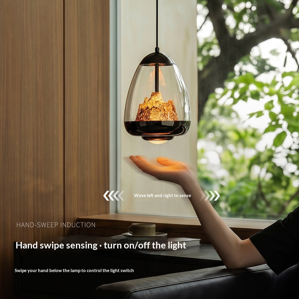 Lampe mini pendentif réglable à la main côté lit léger