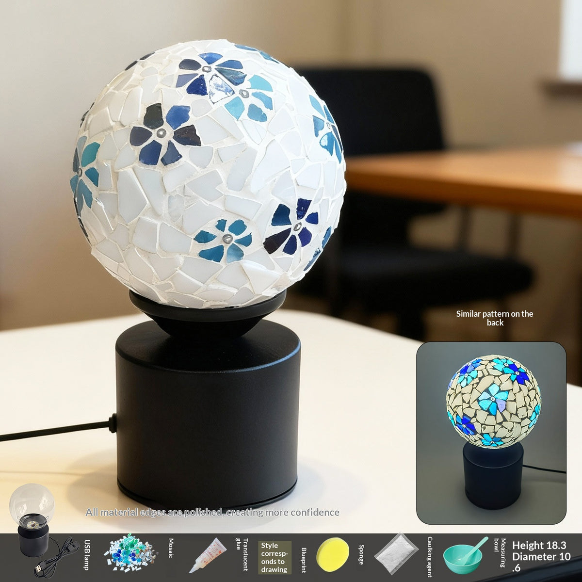 Matériau de bricolage de petite lampe de table fait main