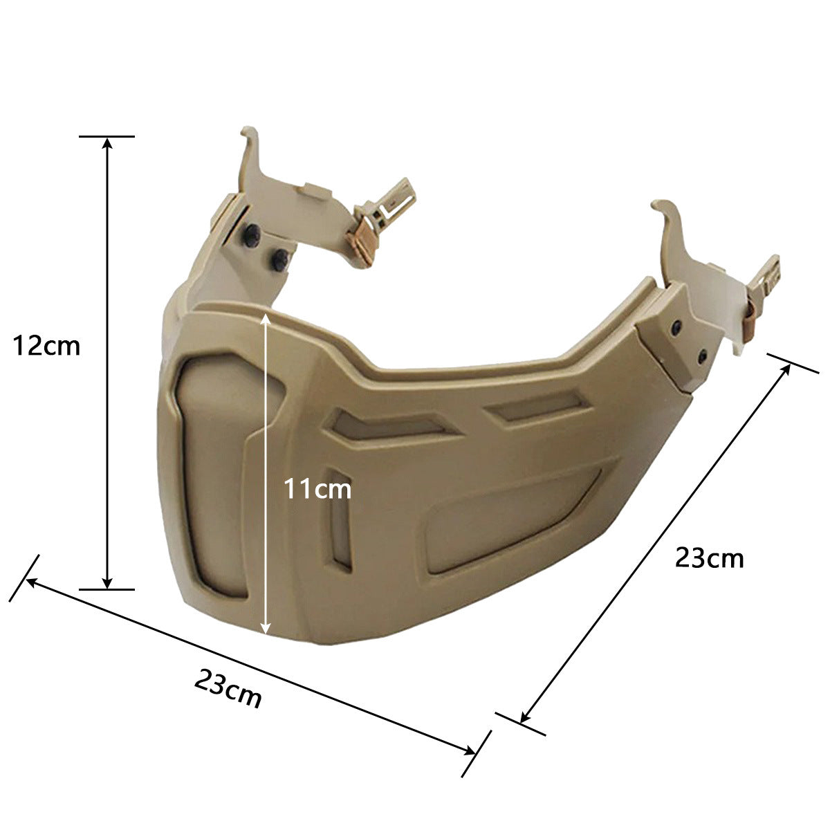 Casque tactique demi-masque visage Tactics extérieurs Pliage