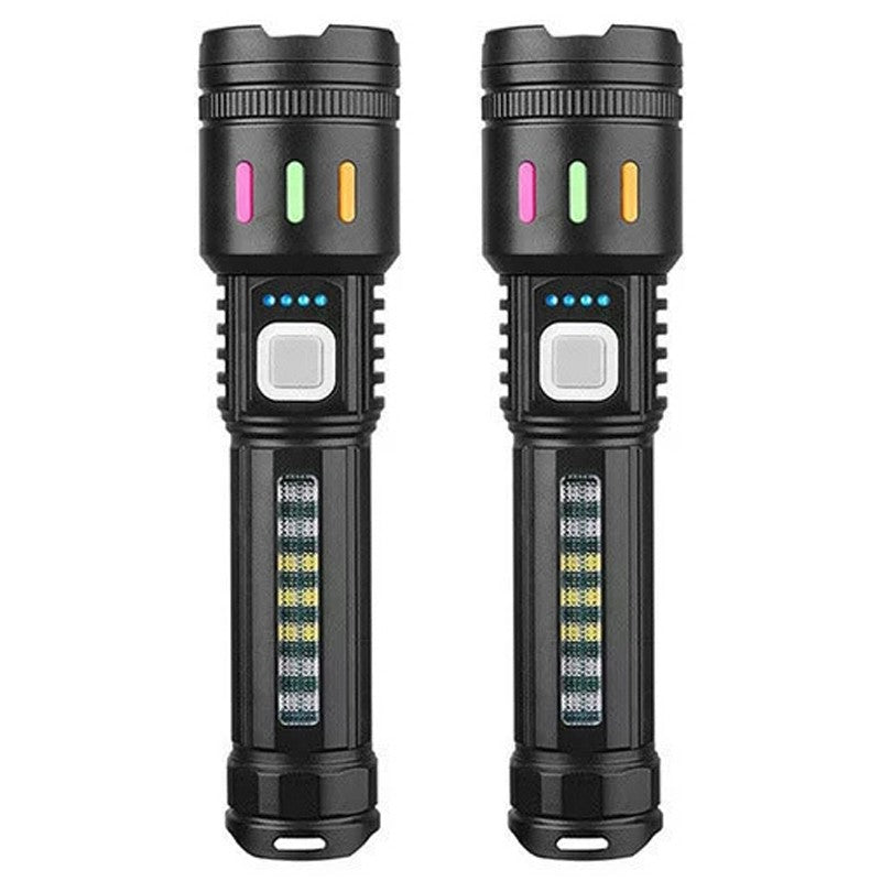 2pcs Super Bright Powerful Rechargeable LED Flashlight