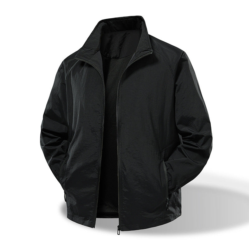 Veste de travail stretch en nylon pour homme - Manteau en cuir souple pour Hikin