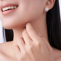 S925 Boucles d'oreilles en argent sterling 3ct D-VVS1 Moissanite Sterling