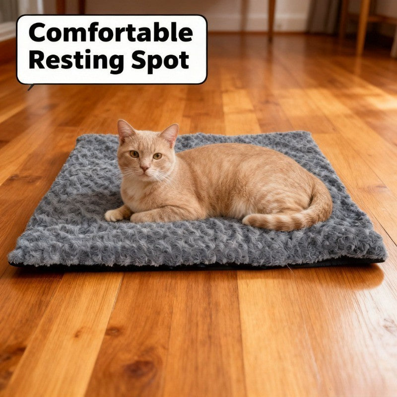 Tapis de sol en velours rose pour chats et chiens