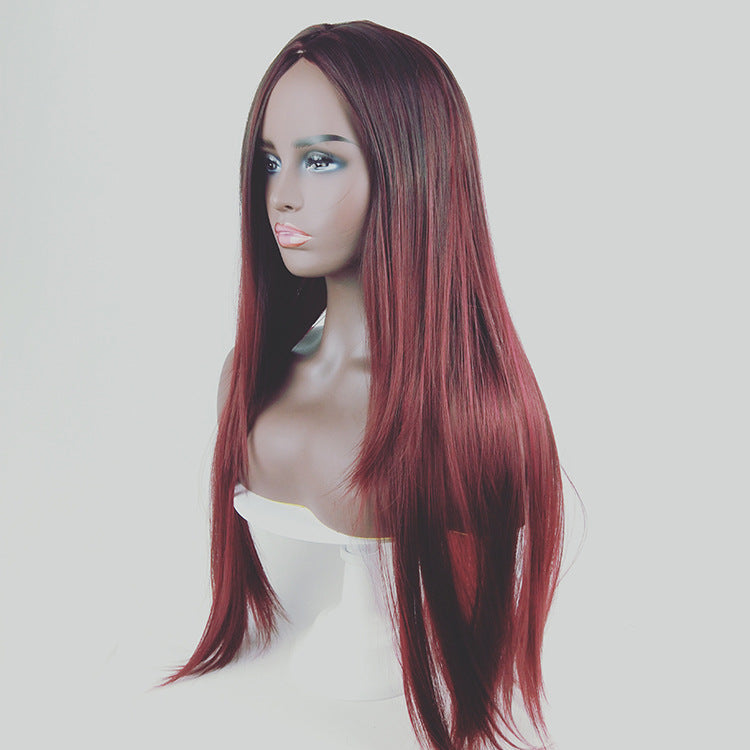 Long cheveux droit mode dégradé faux cheveux