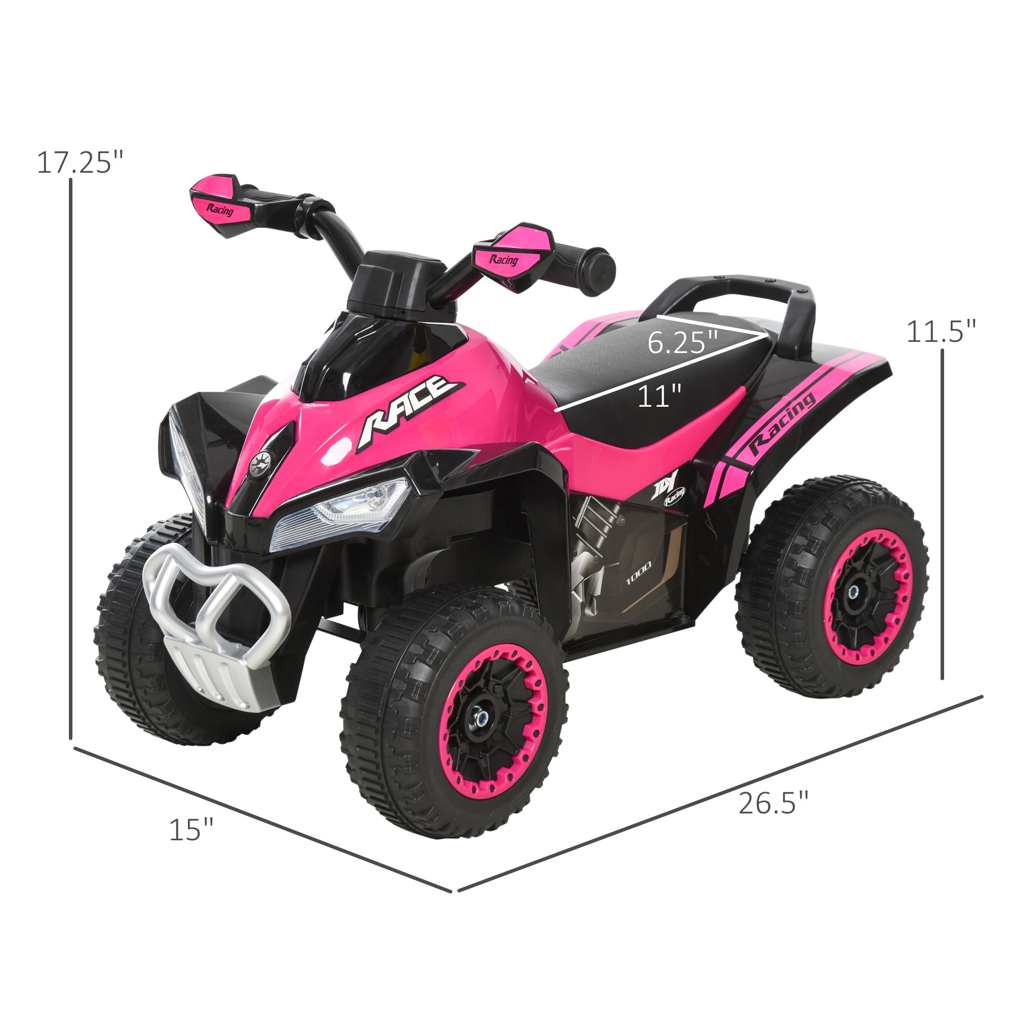 Petit-déjeuner Push Car Foot-to-Floor 4 Wheels Music Light pour les enfants 18-36 mois