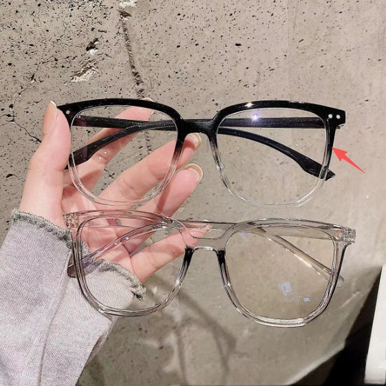 Cadre carré Non-prescription Verres Plains à blocage de lumière bleue