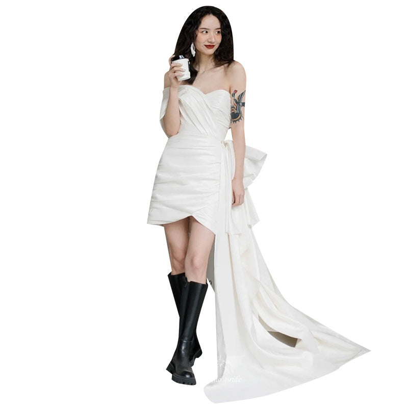 Lumière mariage robe courte femmes