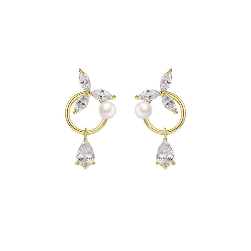Boucles d'oreilles de fleurs de perles
