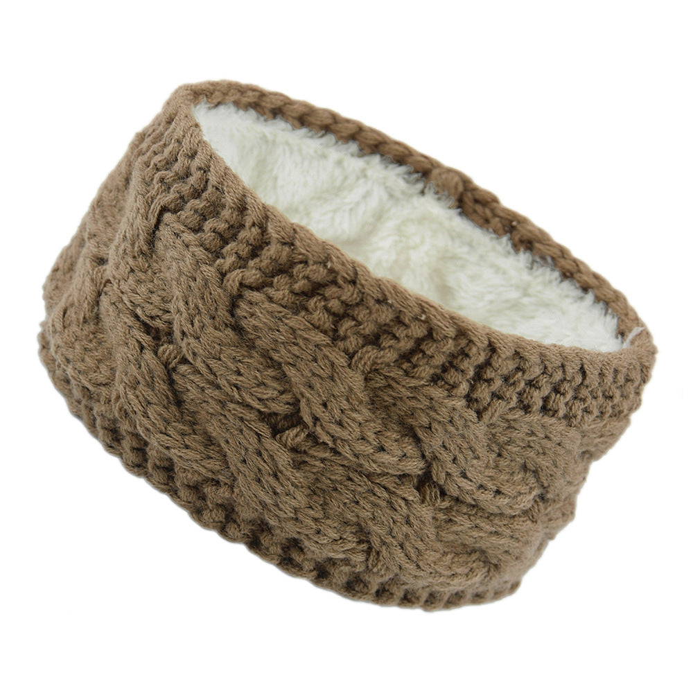 Bande de cheveux tricotées européenne et américaine plus Velvet Laine Couleur Dot Fil Bandeau Variegate