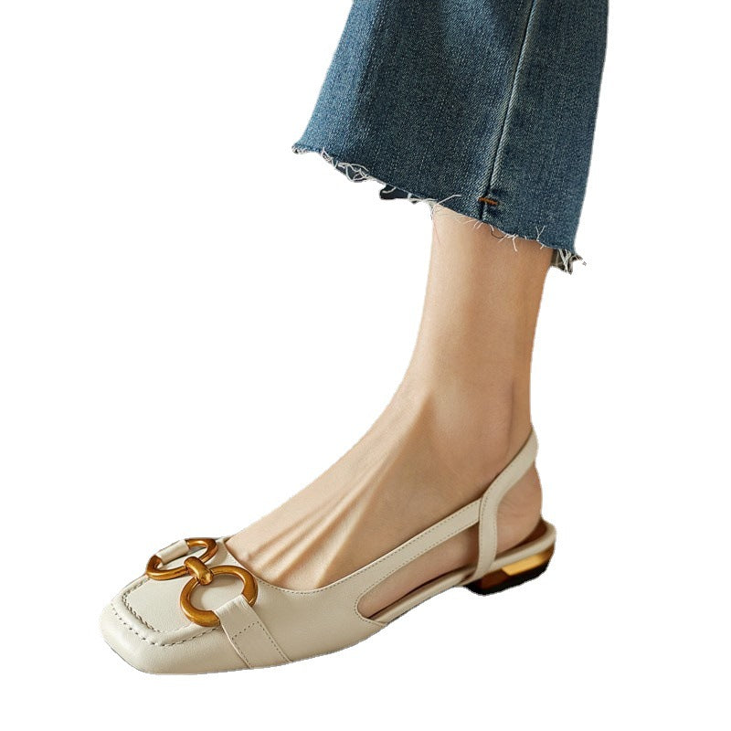 Style Suede Strappy Sandales avec une boucle de cavalière pour femmes