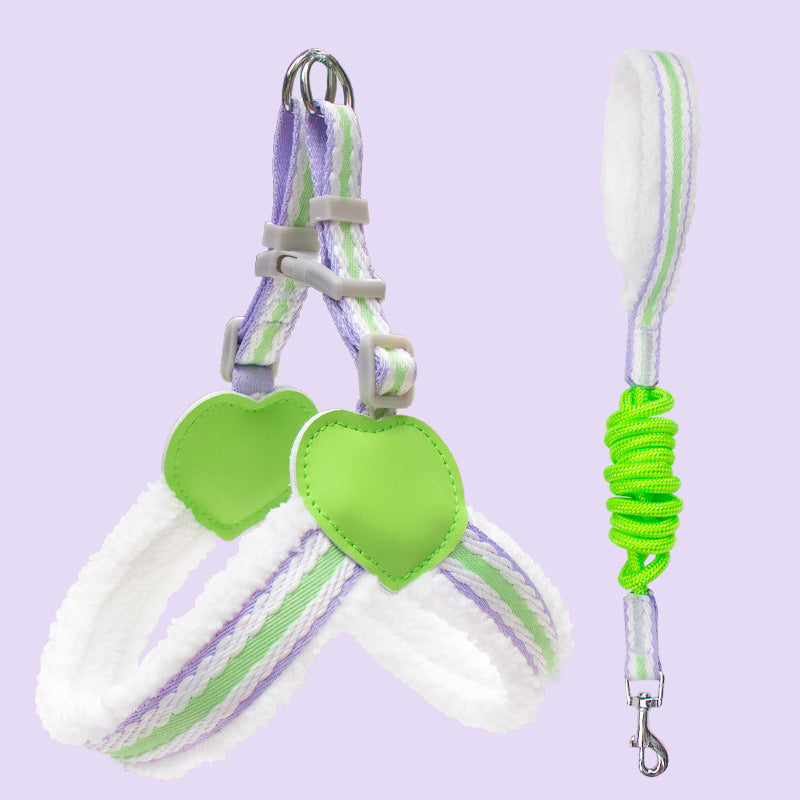 Leash de chien Été Respirant Corgi Shiba Inu Bichon Chest Vest Marcher Leash de chien Petit Et