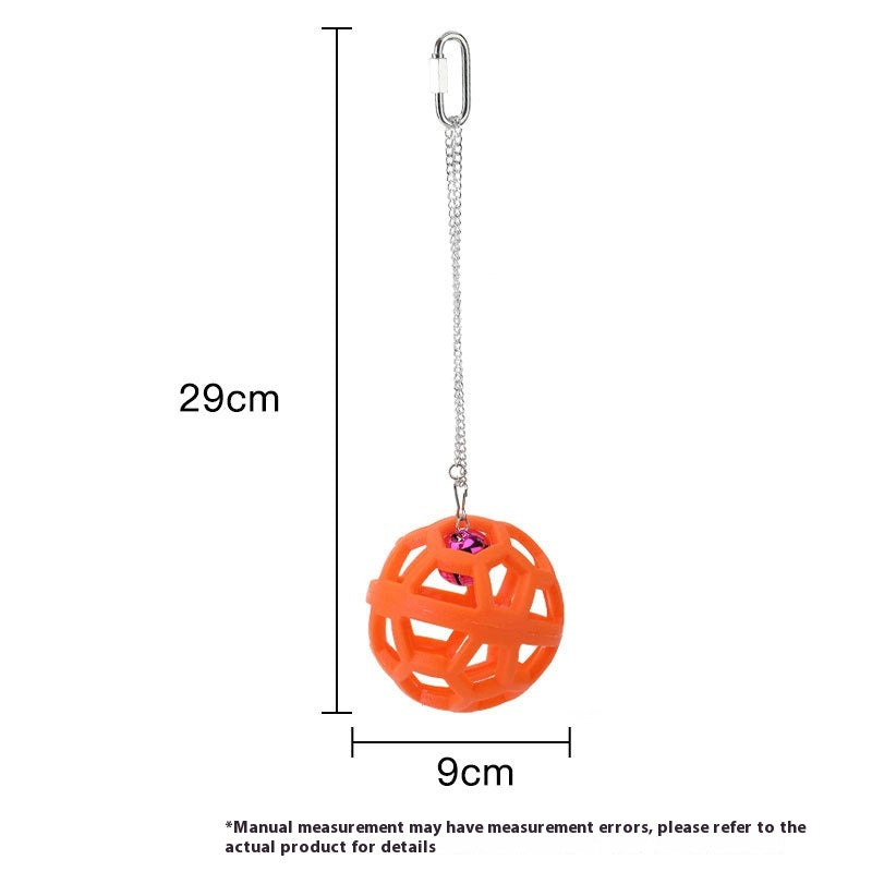 Plastic Gnawing Molar Chewing Soulagement Stuffy perroquet suspension boule de cloche