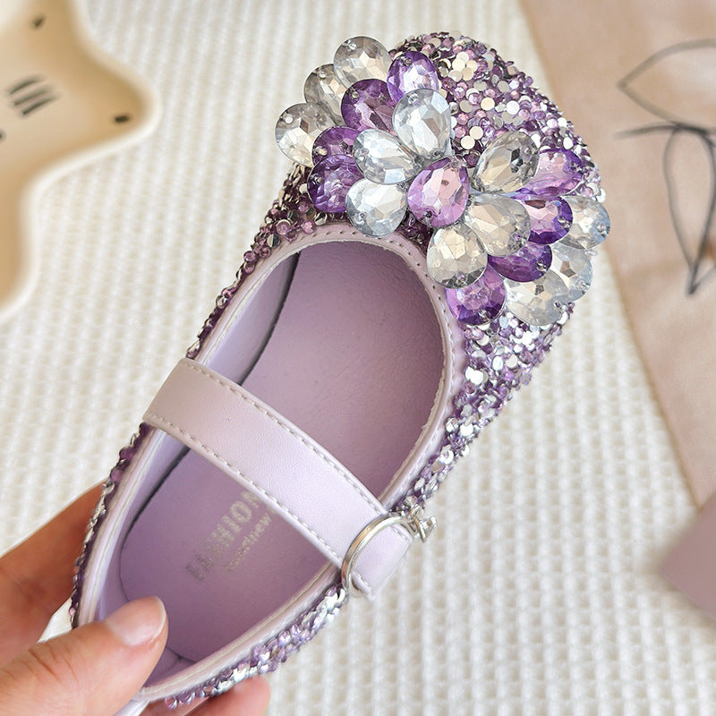 Chaussures Diamant Lumière en Verre de Filles Performance