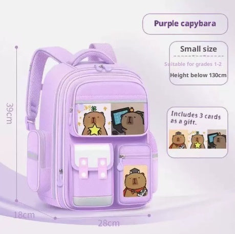 Sac à dos Capybara pour les élèves de l'école primaire Sac à dos de l'école légère