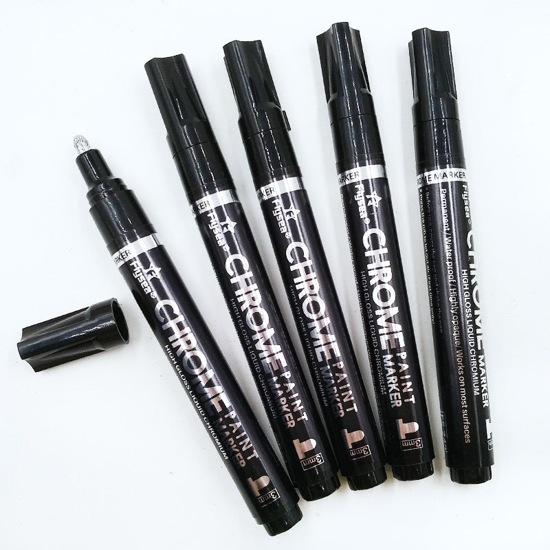 Pen miroir de peinture réfléchissant métal stylo chromé