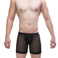 Perspective Mesh Bulging Ice Silk Pouch Sexy Buttock-Revealing Boxers pour hommes
