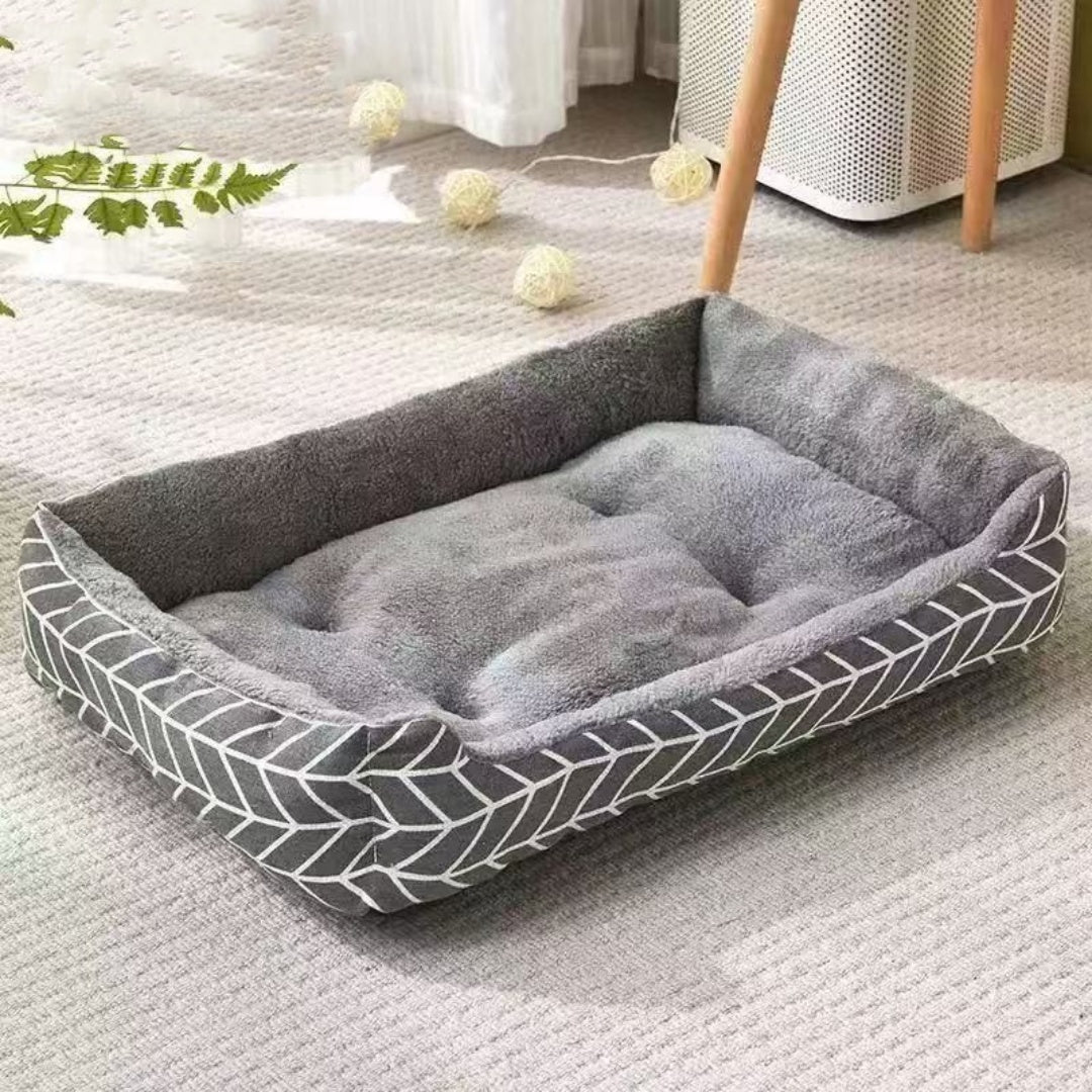 Dormir dans un nid carré en coton et en lin
