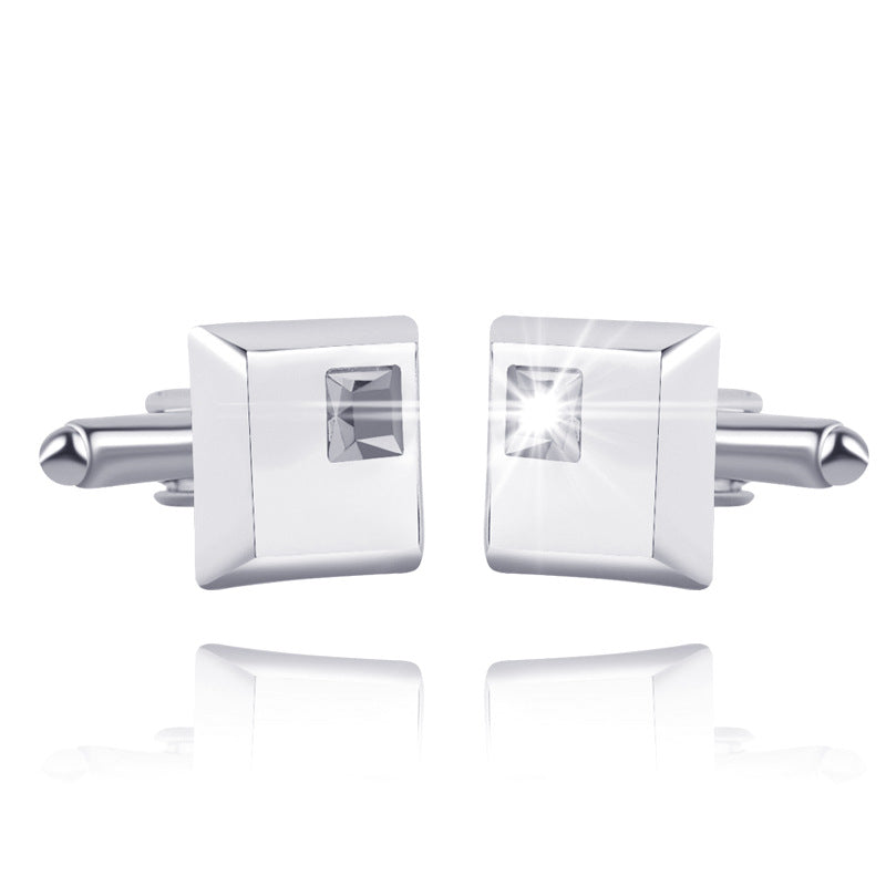 Alliage Spot Drill Mode Men's Square Cufflinks