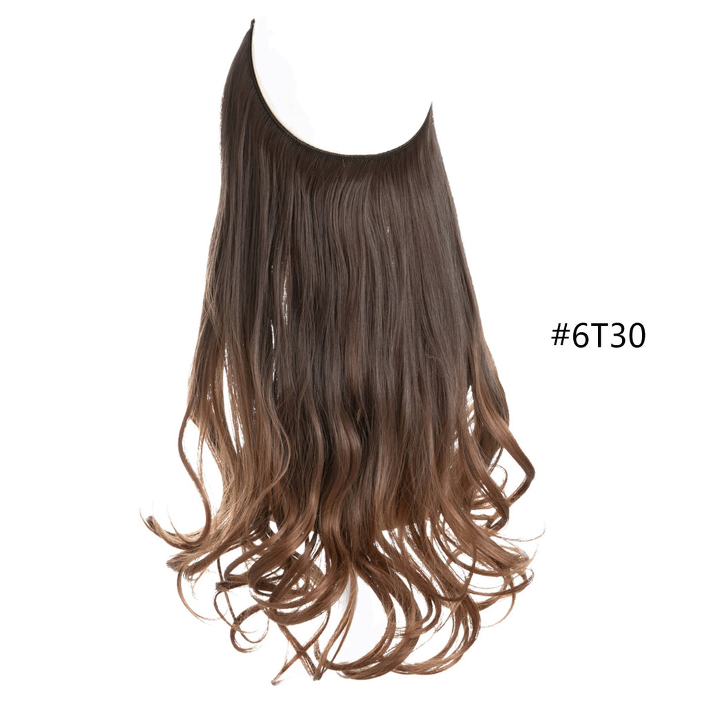 Ligne de pêche pour femmes Grande vague Multicolore Gradient Hair Extensions