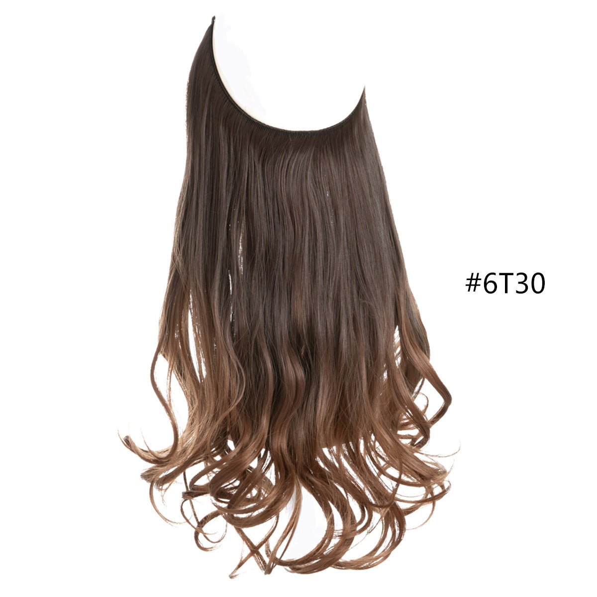 Ligne de pêche pour femmes Grande vague Multicolore Gradient Hair Extensions