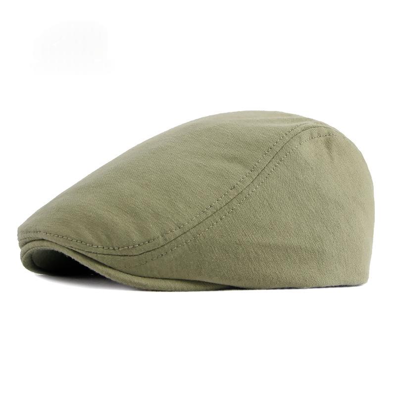 Béret simple uni tricoté de couleur solide avec un bord plat