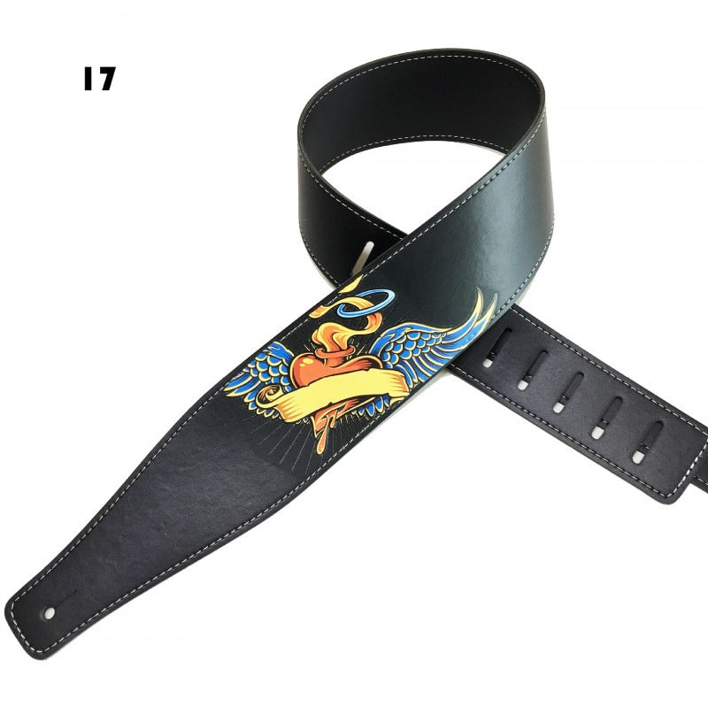 Couleur Impression Folk Guitar Strap Accessoires instrument de musique