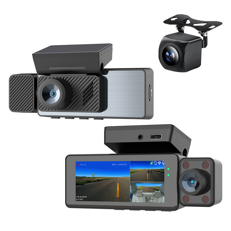 Interconnexion Wi-Fi 3 disques 4K HD Night Vision Driving Recorder