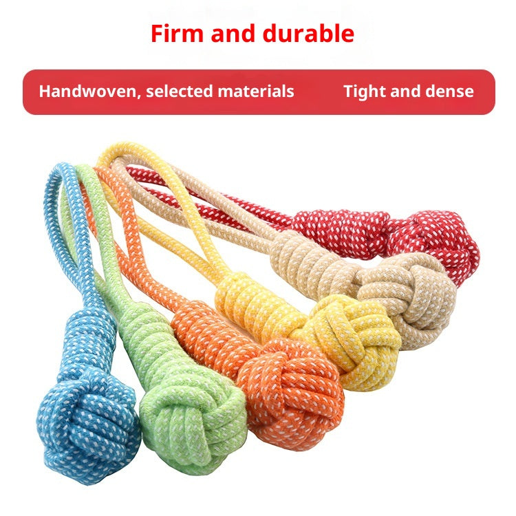 Pet Dog Coton Rope Joueur Tir Type Jouet de broyage