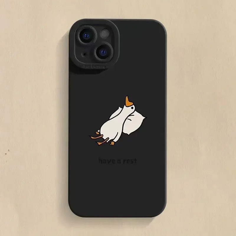 Creative Cartoon Duck Silicone Phone Case