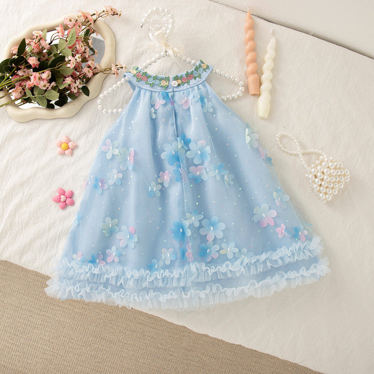 Robe d'impression florale pour enfants pour filles