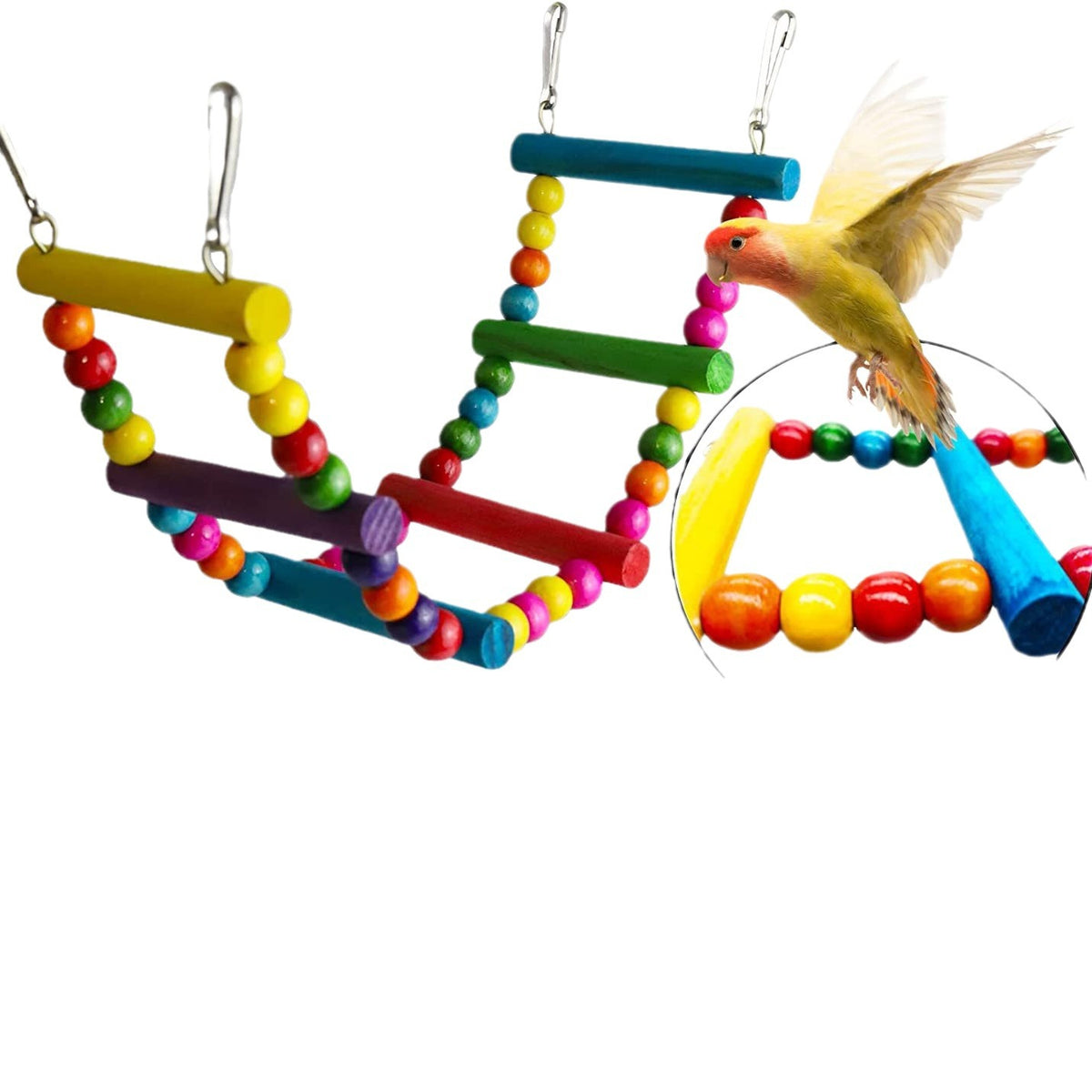 7PC Jouets pour perroquet Accessoires de cage d'oiseau