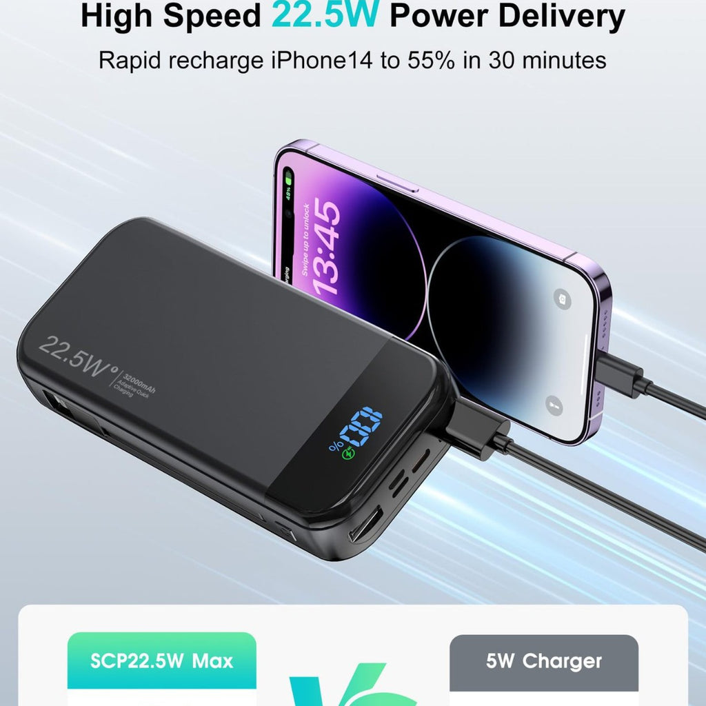 PSE Power Bank fast charging 32000mAh large capacity