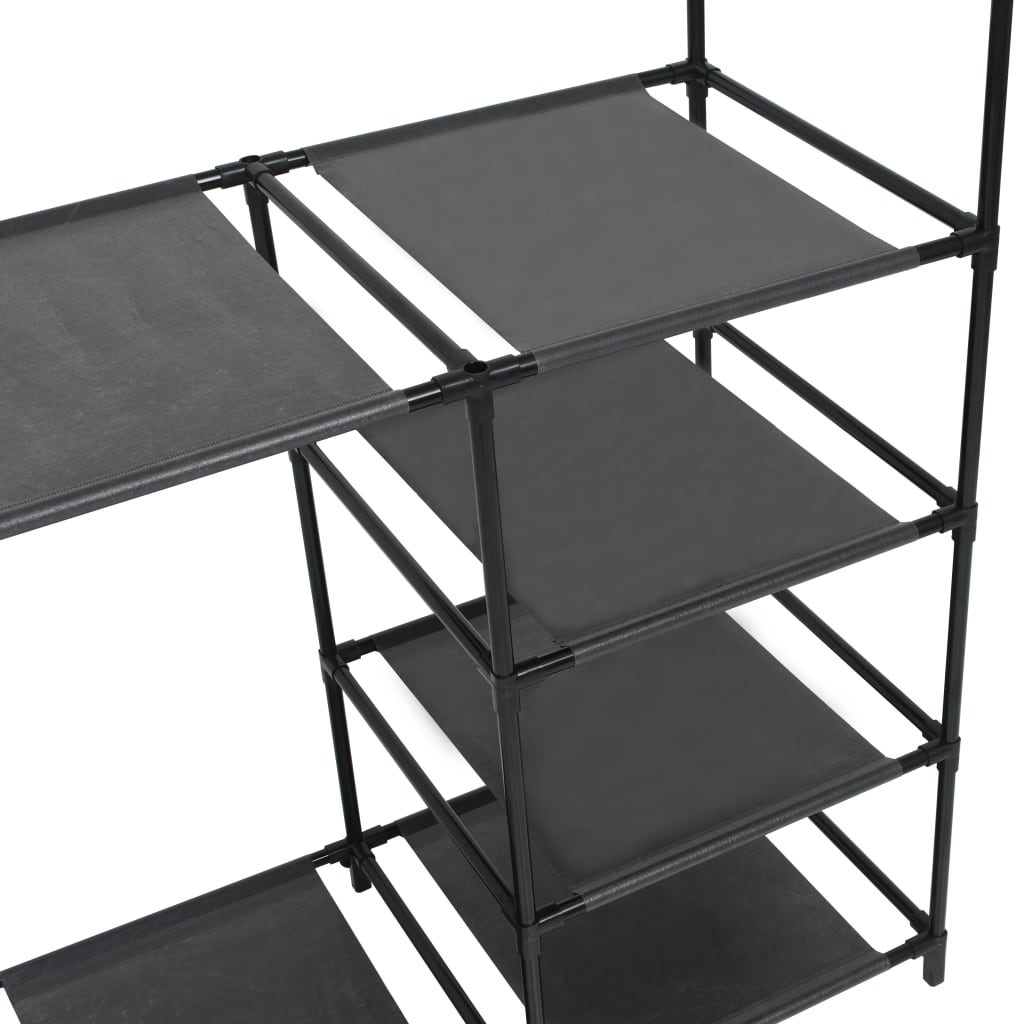 Porte-robes Acier et tissu non tissé 87x44x158 cm Noir
