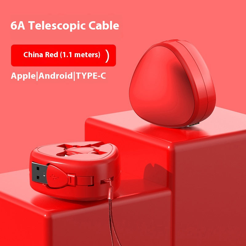 Câble de charge télescopique triangulaire à trois en un