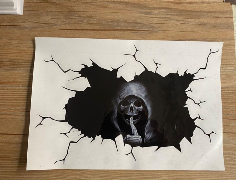 Halloween voiture mur plancher Crâne Bumper Horror Sticker