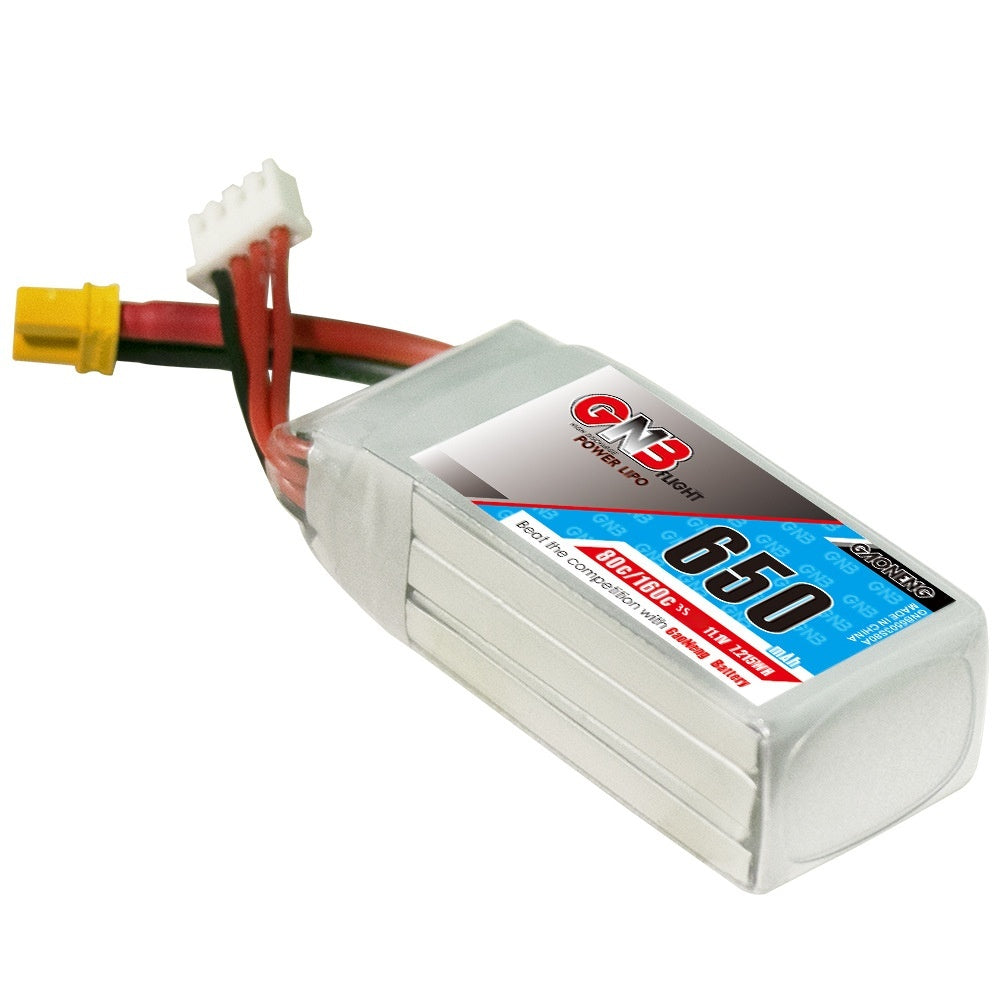 Haute énergie GNB 650mAh 3s 111v 80C Modèle de voyage FPV Batterie au lithium
