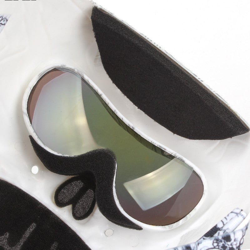 Masque visage Moto Masque coupe-vent Crâne Lunettes Homme