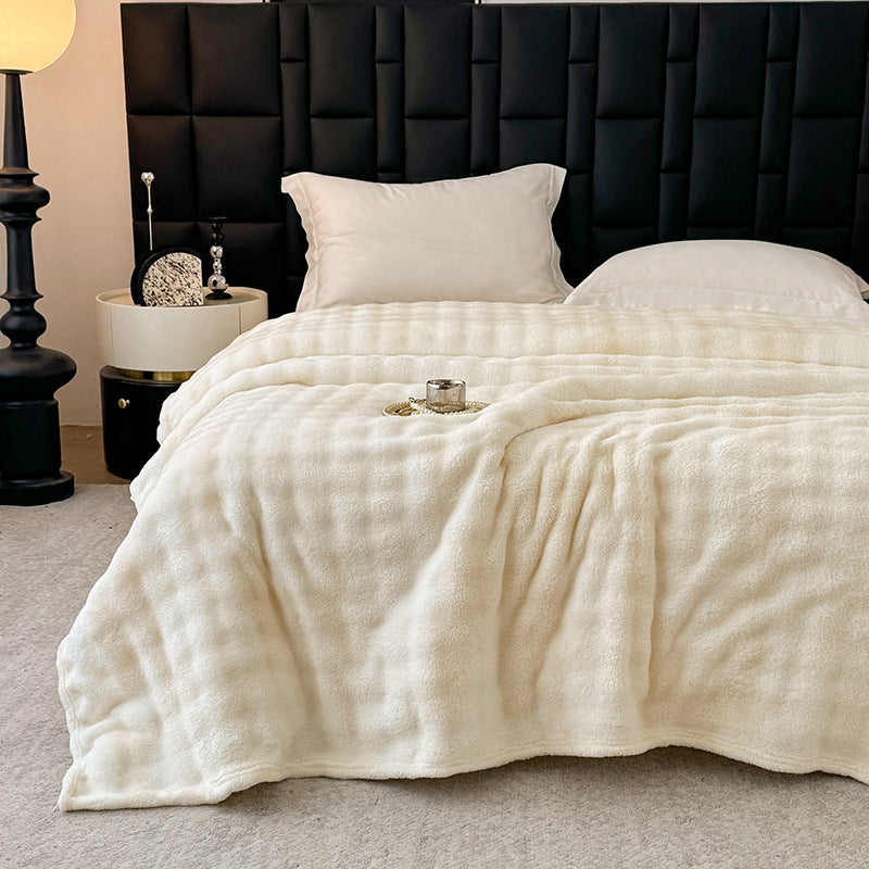 Revêtement en peluche en forme de lapin-fur-like en peluche avec imprimé design parfait pour les serviettes et comme un