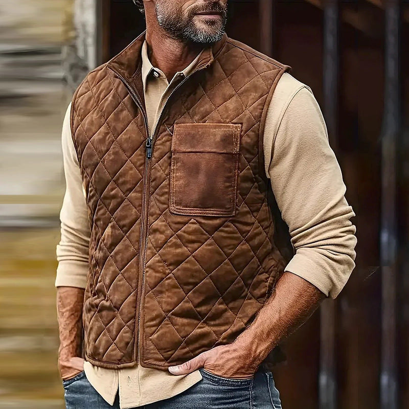 Men's casual jackets with diamond check pattern