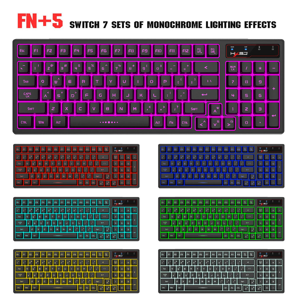 L99 Clavier et film de souris 2.4G rechargeable sans fil