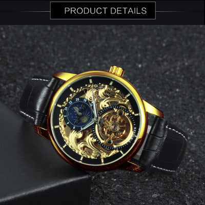 Montre mécanique Hollow automatique sculptée