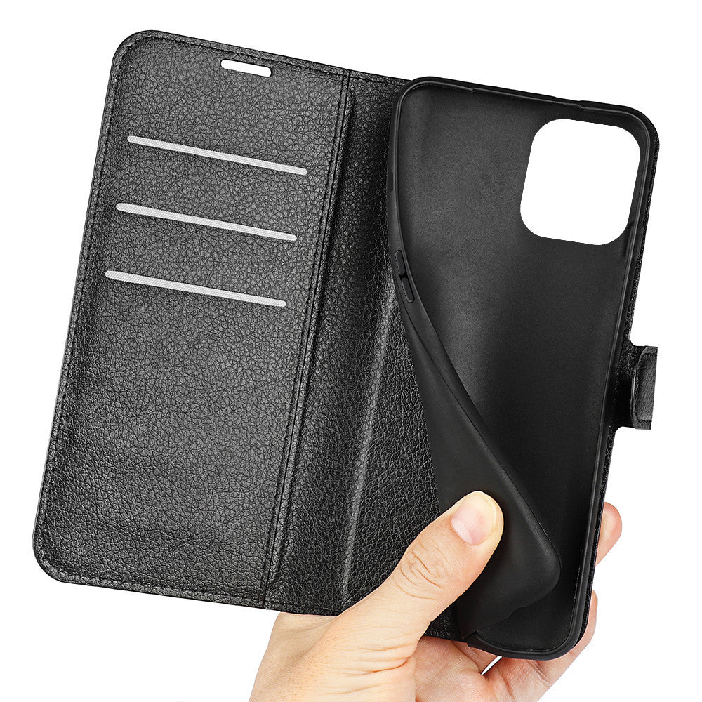 Flip carte fente Lychee modèle cas téléphone