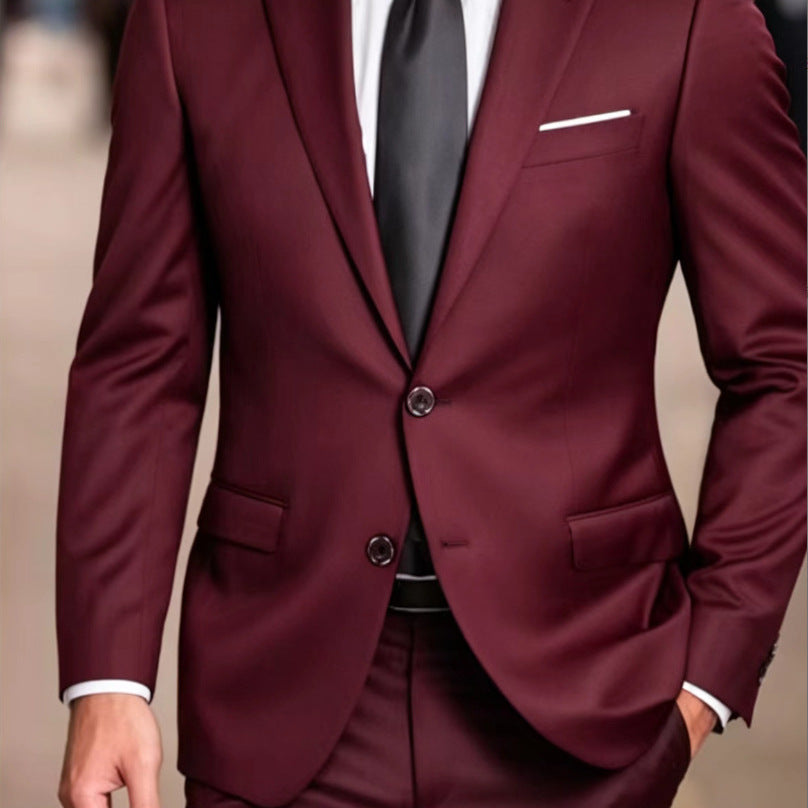 Veste de soirée Slim-fit de couleur unie