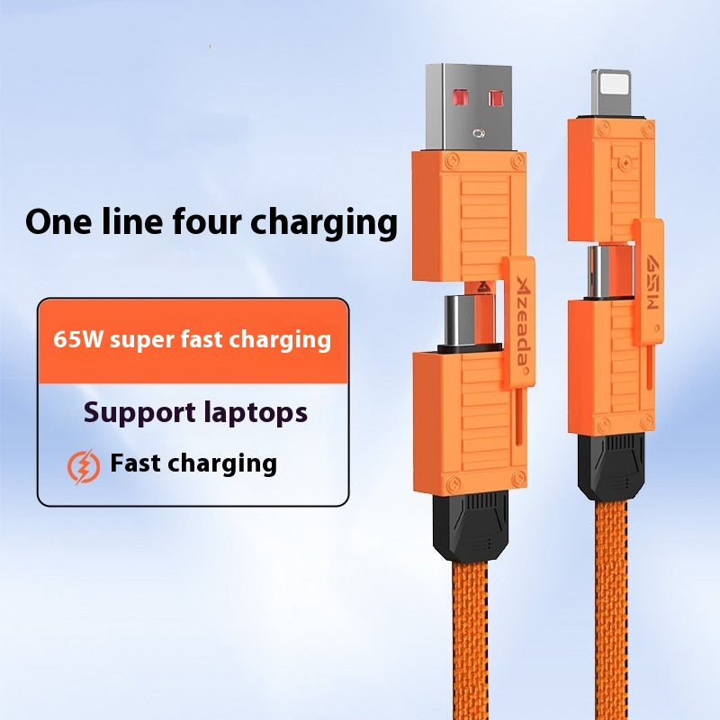 Azeada 65W câble de données de téléphone mobile deux Drag deux Super rapide charge
