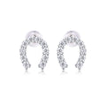 S925 Boucles d'oreilles de boucles de boucle en U en argent sterling