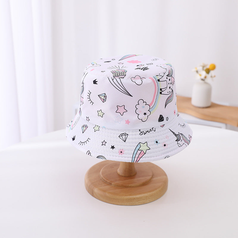 Chapeau de seau de soleil à double bord pour enfants