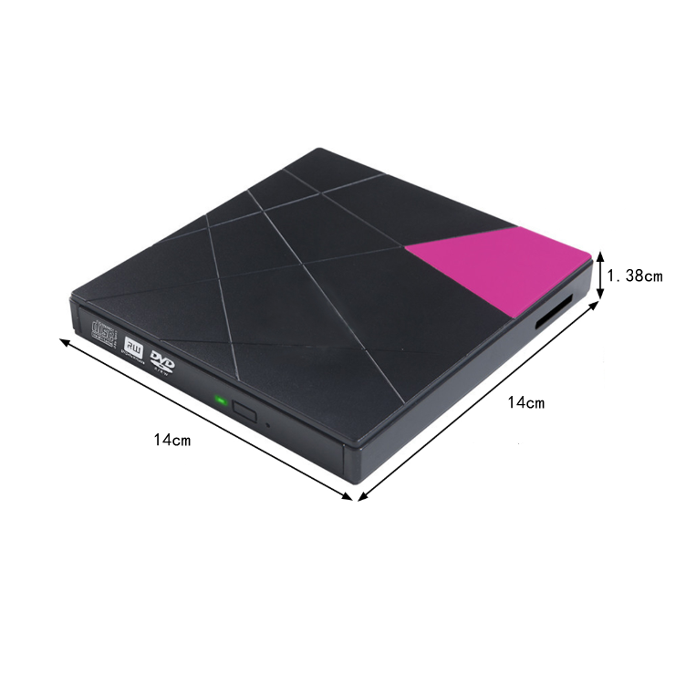 Le graveur de DVD externe USB est livré avec un lecteur de carte