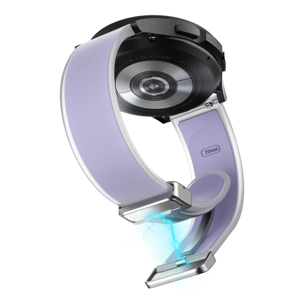 Bracelet en silicone transparent pliant magnétique universel