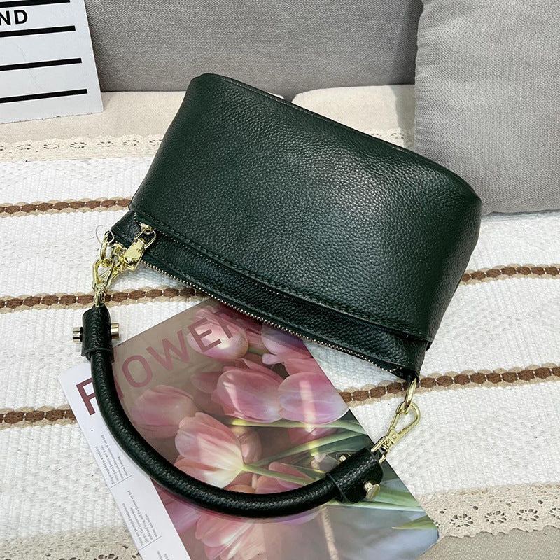 Sac à main pour femmes Sac à épaule en cuir plein grain